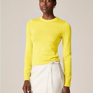 Yellow J. crew lightweight merino sweater xs NWT